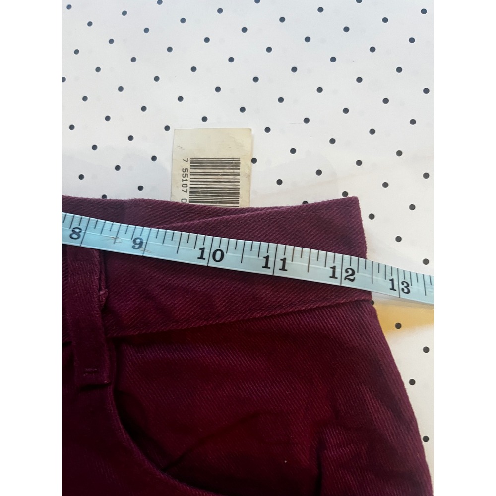 Vintage Lee USA Jeans Womens 2 24 Waist Port Wine Burgundy High Rise Tapered NWT - Picture 10 of 10